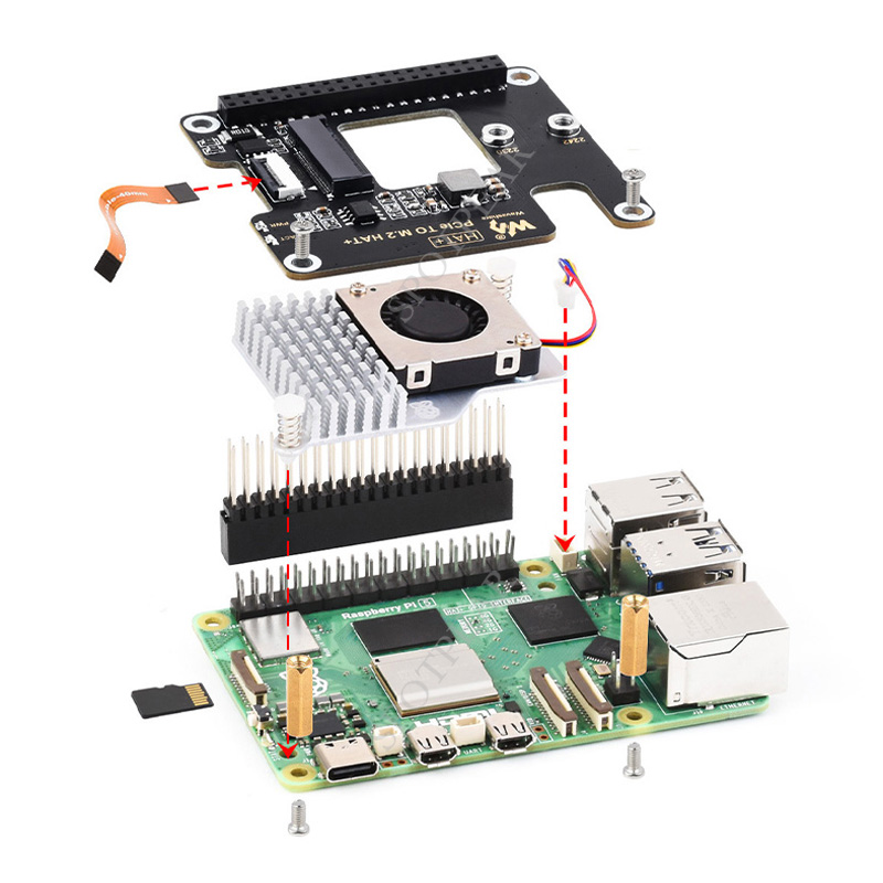 Raspberry Pi5 PCIe to M.2 NVMe - Raspberry Pi 5 8Gb ulasan dan harga