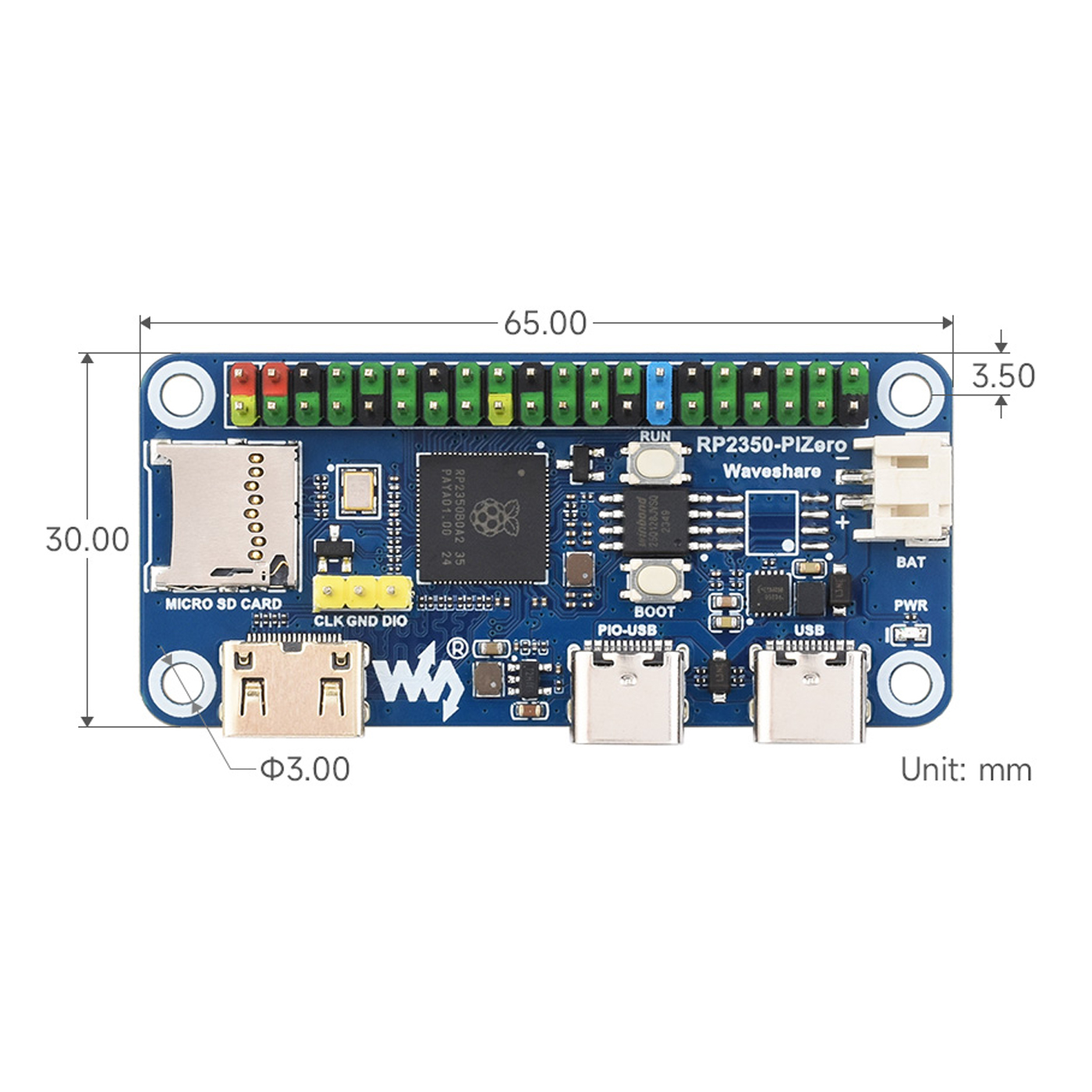 Waveshare RP2350-PiZero Develo - Turing Pi 2 ulasan dan harga