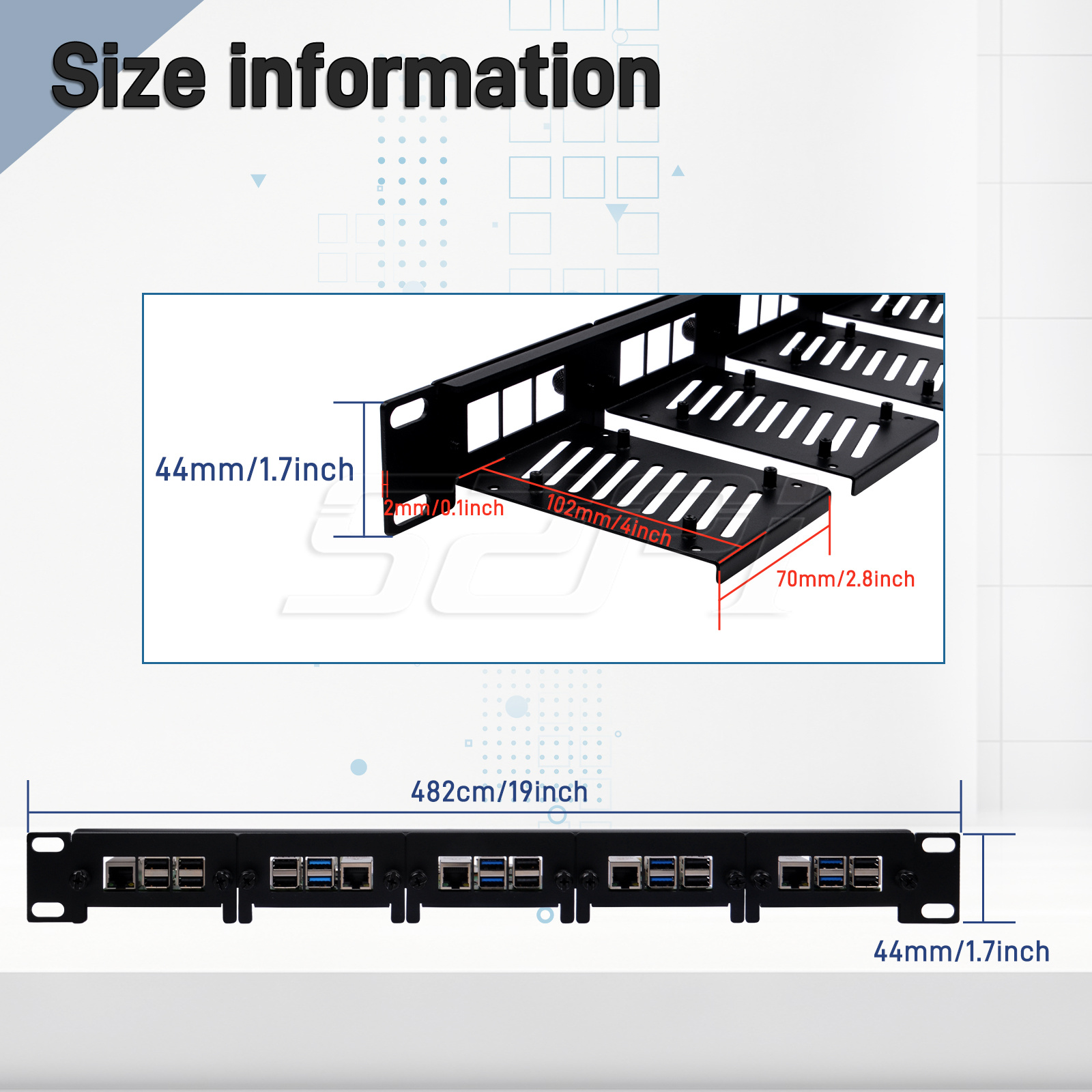 52Pi Removable 1U Rack Mount f - Deskpi Super6C ulasan dan harga
