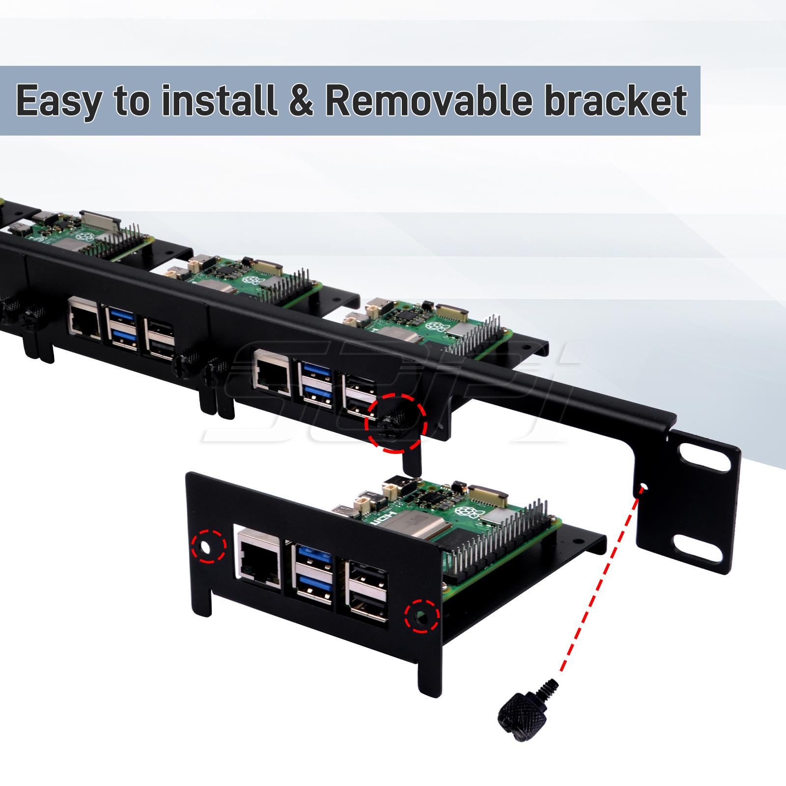52Pi Removable 1U Rack Mount f - Deskpi Super6C ulasan dan harga